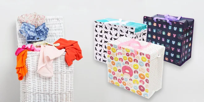 Originálna taška na špinavé prádlo či úložný box