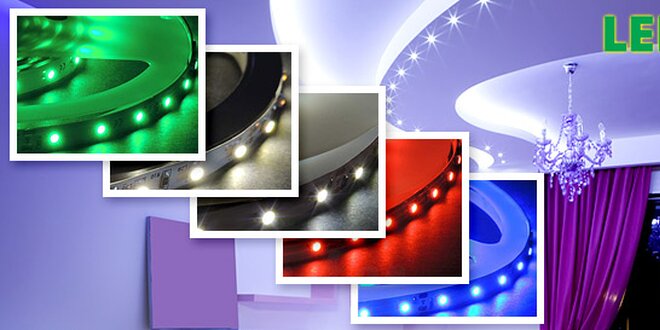 Interiérové LED pásy v rôznych farbách