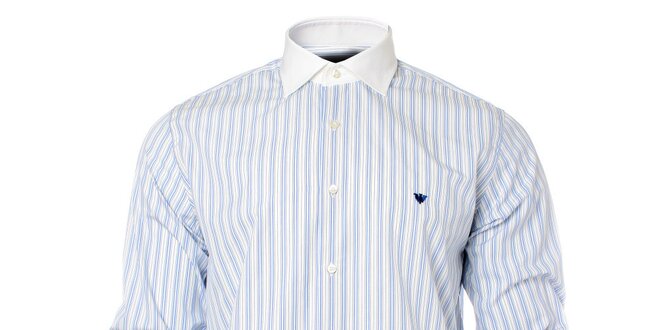 Pánska modro-biela prúžkovaná košeľa Caramelo