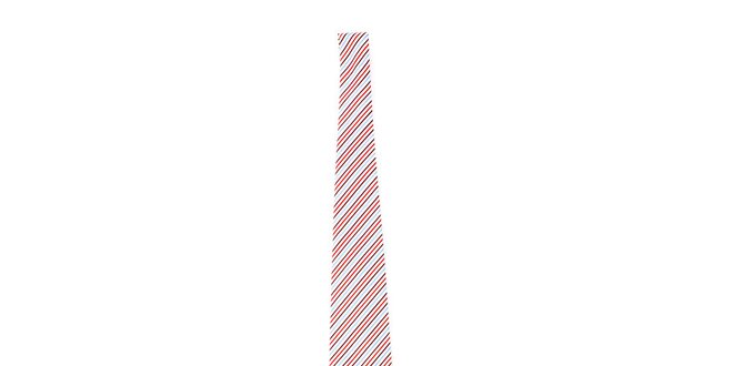Pánska červená pruhovaná kravata Caramelo