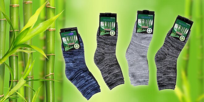 Termo bambusové ponožky: 6 párov