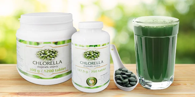 Chlorella: balenie 750 alebo 1200 tabliet