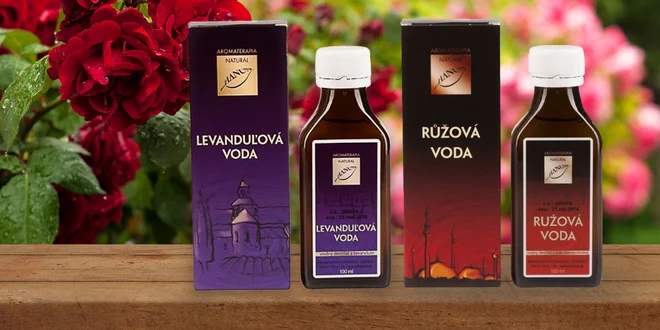 Ružová i levanduľová voda do kuchyne, na pleť