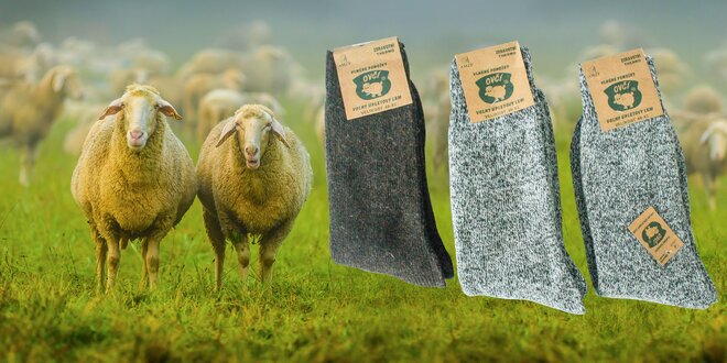 Ponožky z ovčej vlny! Pre dámy i pánov!