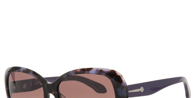 Dámske fialovo-vínové slnečné okuliare Calvin Klein s kovovými detailami