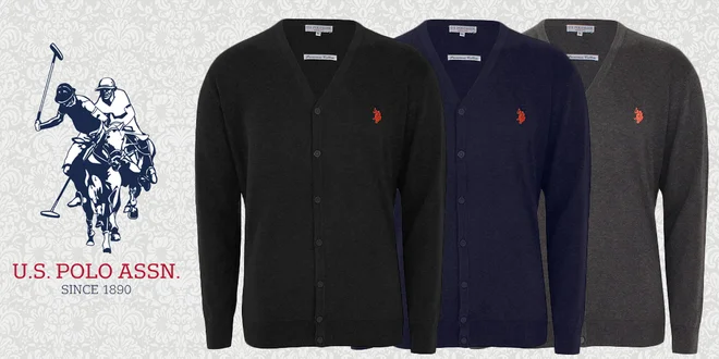 U.S. Polo Assn. pánske kardigany s gombíkmi