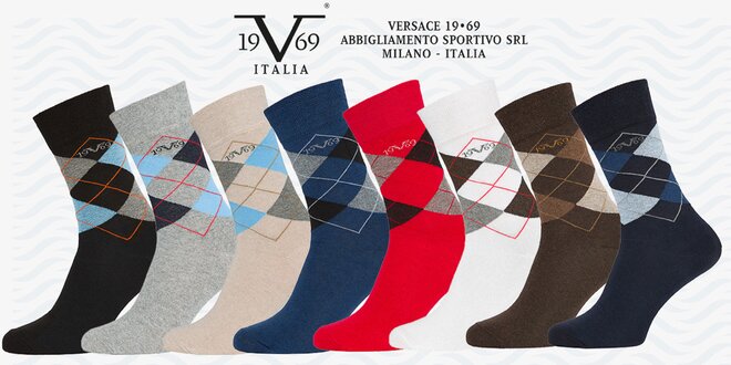 5 párov business ponožiek Versace 19.69