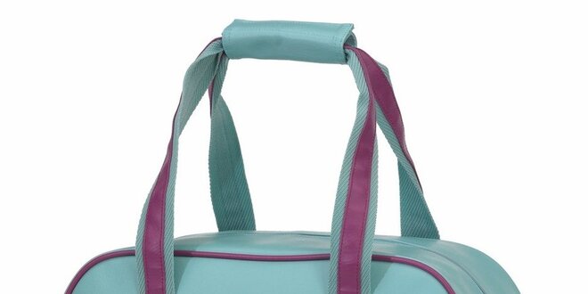 Svetlo modrá taška Paul Frank s fialovými detailami