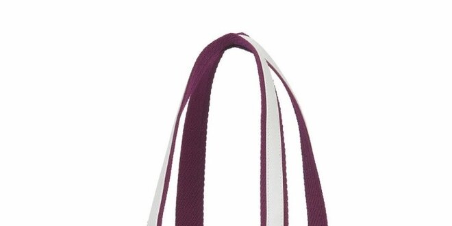 Dámska fialová taška Paul Frank s bielym lemom