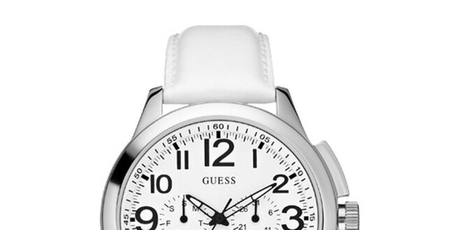 Dámske biele náramkové hodinky Guess