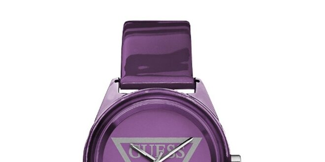 Dámske fialové analogové hodinky Guess