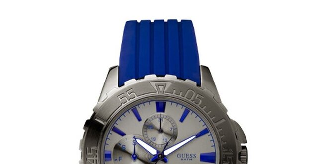 Pánske modré analogové hodinky Guess