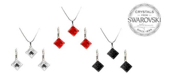 Swarovski set v tvare štvorca