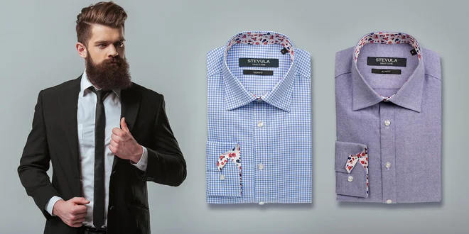 Moderné Slim Fit pánske košele zo 100 % bavlny