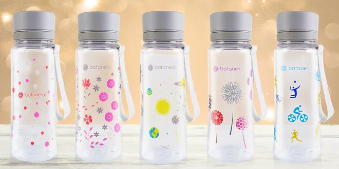 Fľaša na vodu Botanela 600 ml v 12 rôznych motívoch