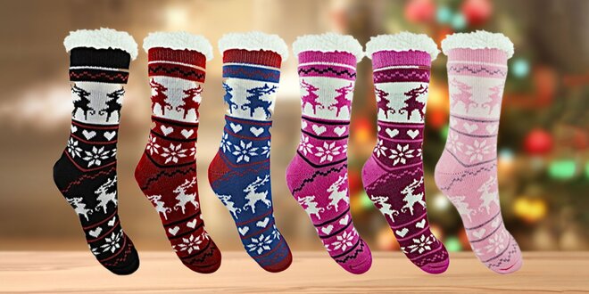 Tie pravé teplé vianočné ponožky