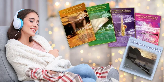 Príjemná relaxačná hudba na 8 CD a ako bonus 1 CD vianočné koledy
