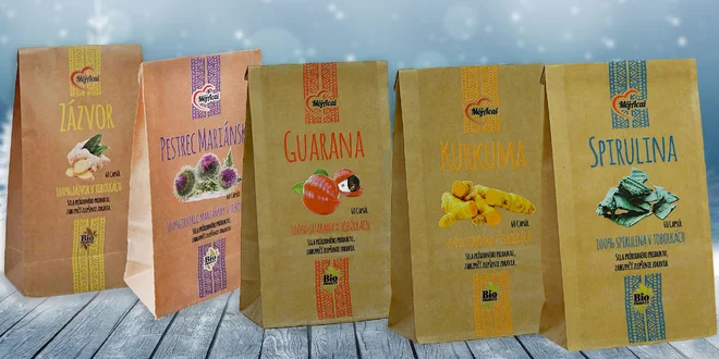 Balík: Pestrec mariánsky, zázvor, kurkuma, spirulina či guarana