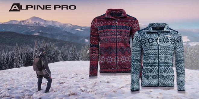 Pánske vzorované mikiny Alpine Pro