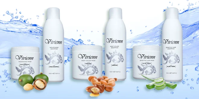 Arganový, makadamiový, aloe vera šampón s vlasovým zábalom