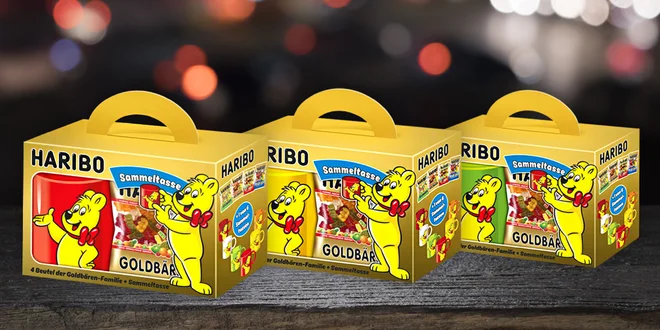 Darčekové balenie Haribo medvedíkov s hrnčekom