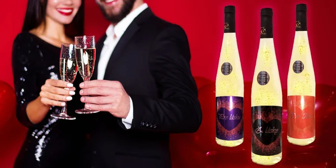 Valentínske Gold Cuveé s venovaním