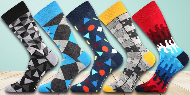 Farebné dizajnové ponožky VOXX a Lonka