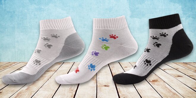 Ponožky s motívom psích labiek
