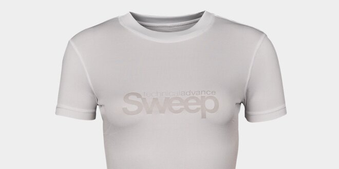 Dámske biele tričko Sweep s logom