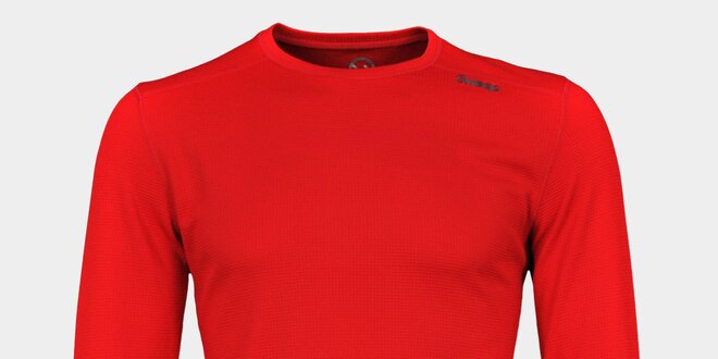 Pánske červené funkčné tričko Sweep s dlhým rukávom