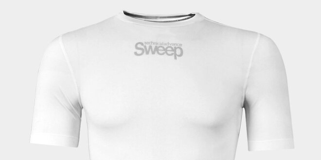 Pánske biele bezošvové tričko Sweep
