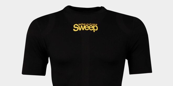 Pánske čierne bezošvové tričko Sweep
