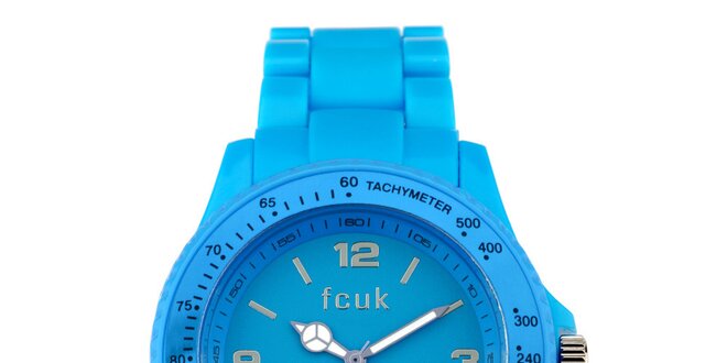 Dámske žiarivé modré športové hodinky French Connection