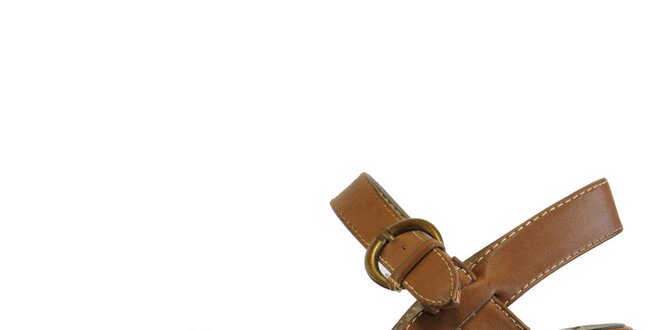 Dámske hnedé sandále s prešívaním Vanelli