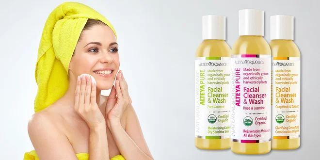 Bio čistiace gély na tvár značky Alteya Organics