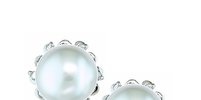 Dámske krémové perlové náušnice Orchira