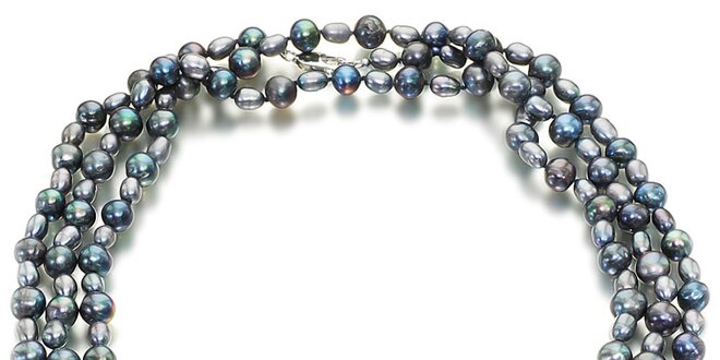 Dámsky čierny perlový náhrdelník Orchira