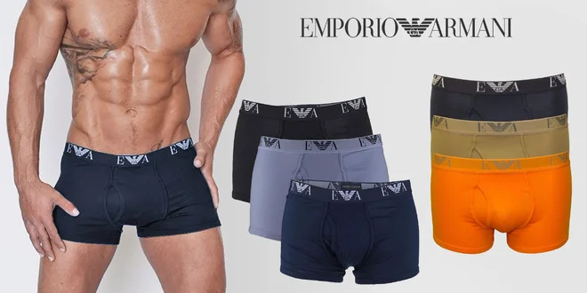 Set 3 komfortných boxeriek Emporio Armani