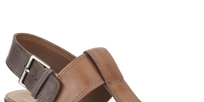 Dámske hnedo-béžové sandálky Clarks