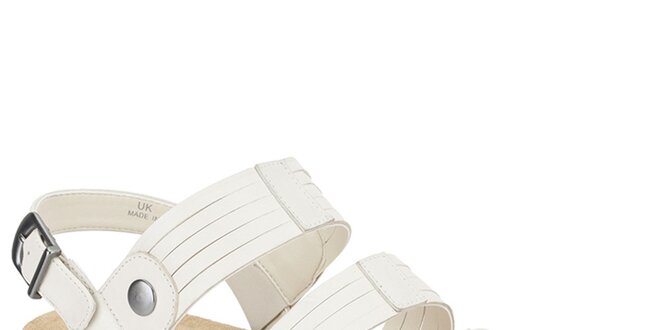 Dámske biele kožené sandále Clarks