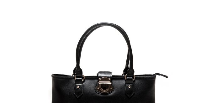 Dámska čierna kabelka so zámočkom Sonia Ricci