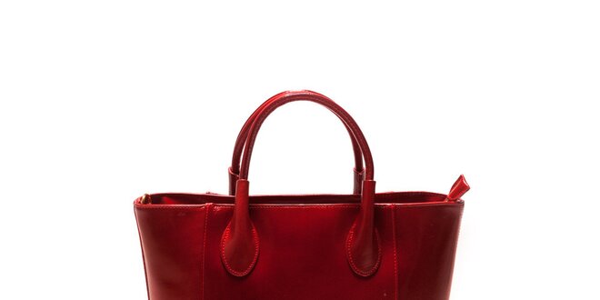 Dámska červená kožená kabelka Sonia Ricci