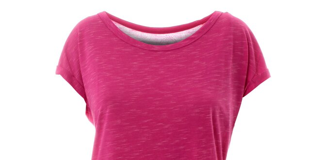 Dámske žihané ružové tričko Lee Cooper