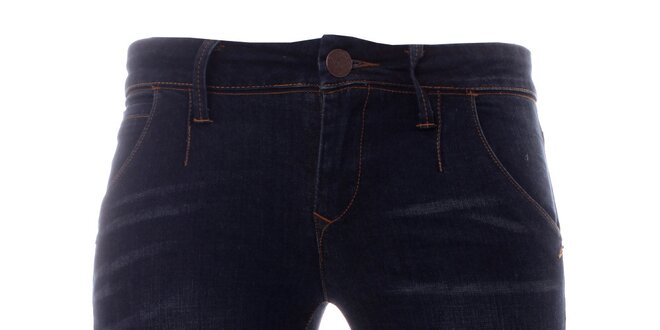 Dámske tmavé strečové džínsové kraťasy Lee Copper