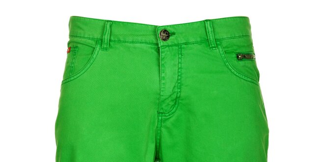 Pánske hráškovo zelené šortky Lee Cooper