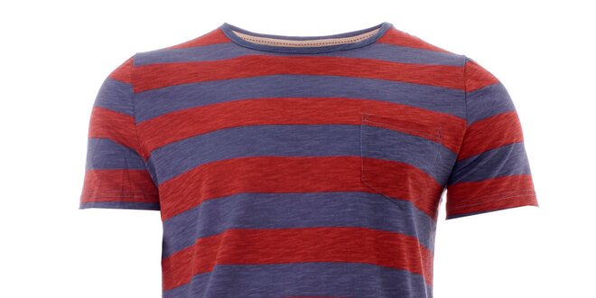 Pánske červeno-modré pruhované tričko Lee Cooper