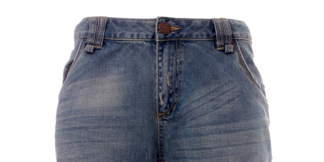 Pánske džínsové kraťasy s vintage obnoseným efektom Lee Cooper