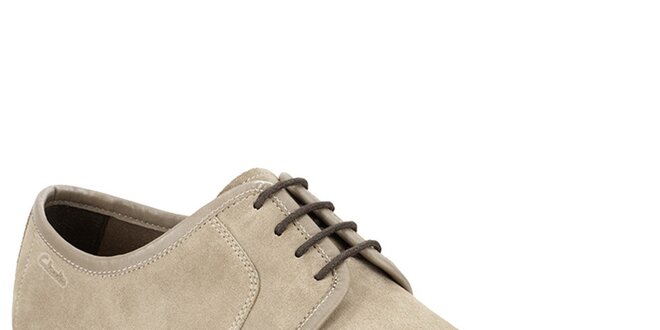 Pánske béžové semišové vychádzkové topánky Clarks