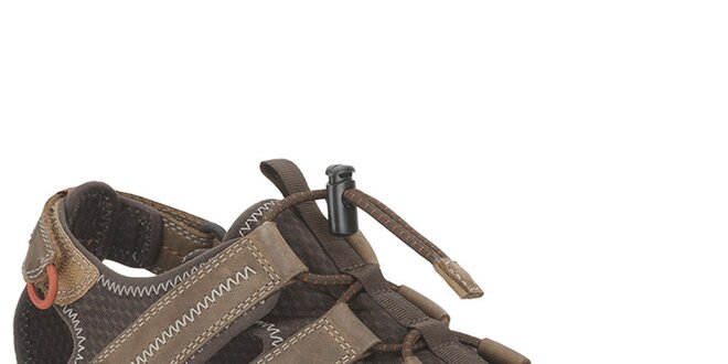 Pánske hnedé kožené sandále Clarks