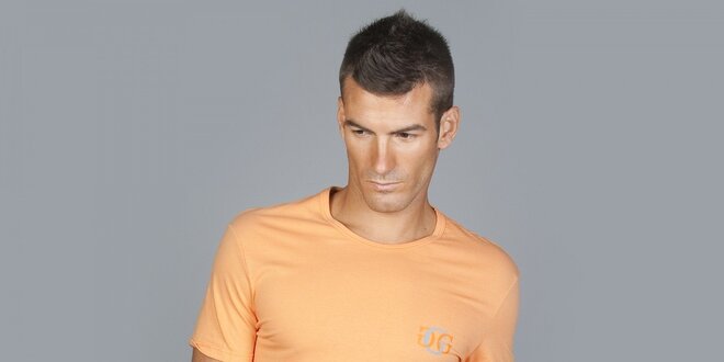 Pánske oranžové tričko Guess by Marciano